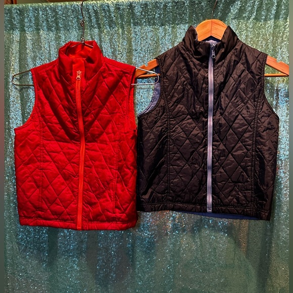 One Step Up Youth Reversible Boys Vest Blue/Light Blue and Orange/Red Size M - Picture 6 of 11